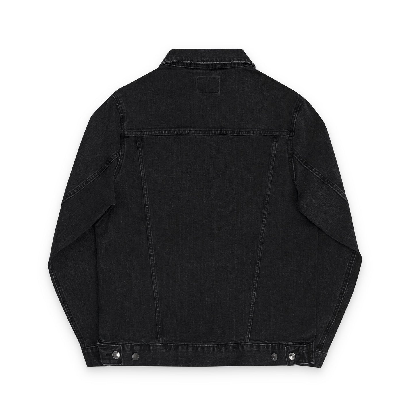 Renzo Gracie White Logo Unisex Black Denim Jacket with Embroidered Design – Stylish & Versatile