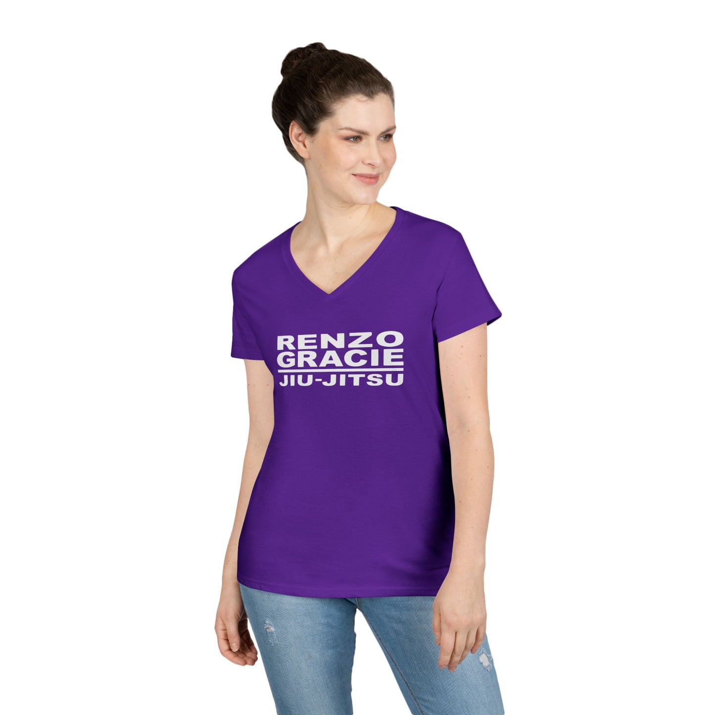 Murfreesboro Renzo Gracie Jiu-Jitsu Ladies' V-Neck T-Shirt - Perfect for Martial Arts Enthusiasts
