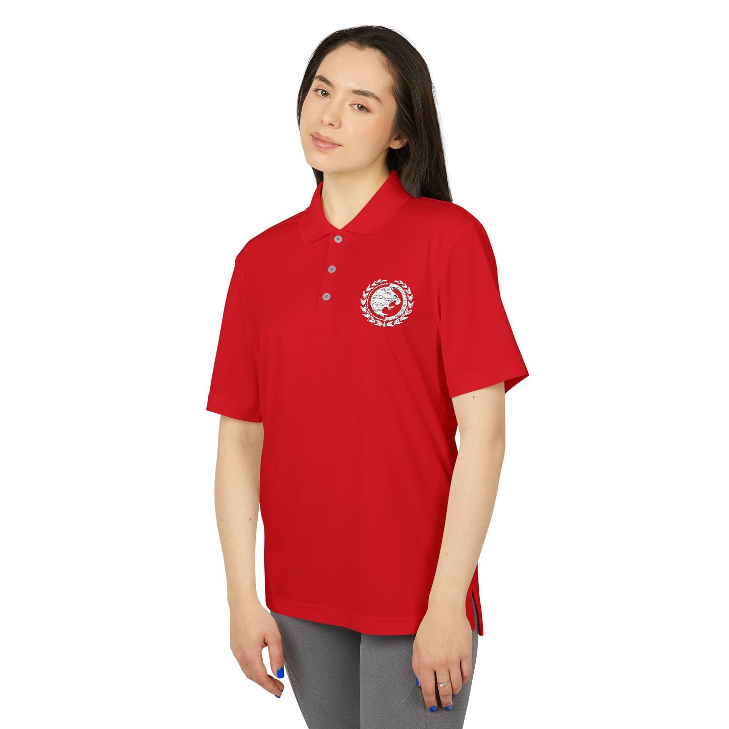 Renzo Gracie White Logo adidas Unisex Performance Polo