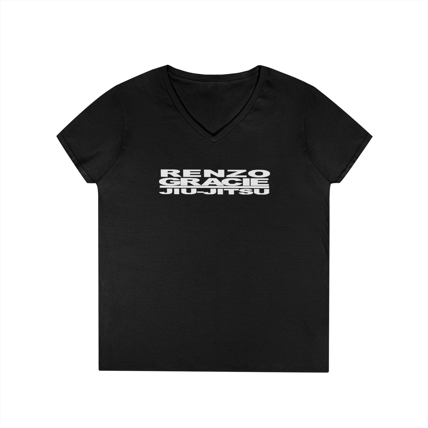 Spring Hill Renzo Gracie Logo Ladies' V-Neck T-Shirt, Sports Apparel, Martial Arts Shirt, Workout Top, Gift for BJJ Enthusiasts