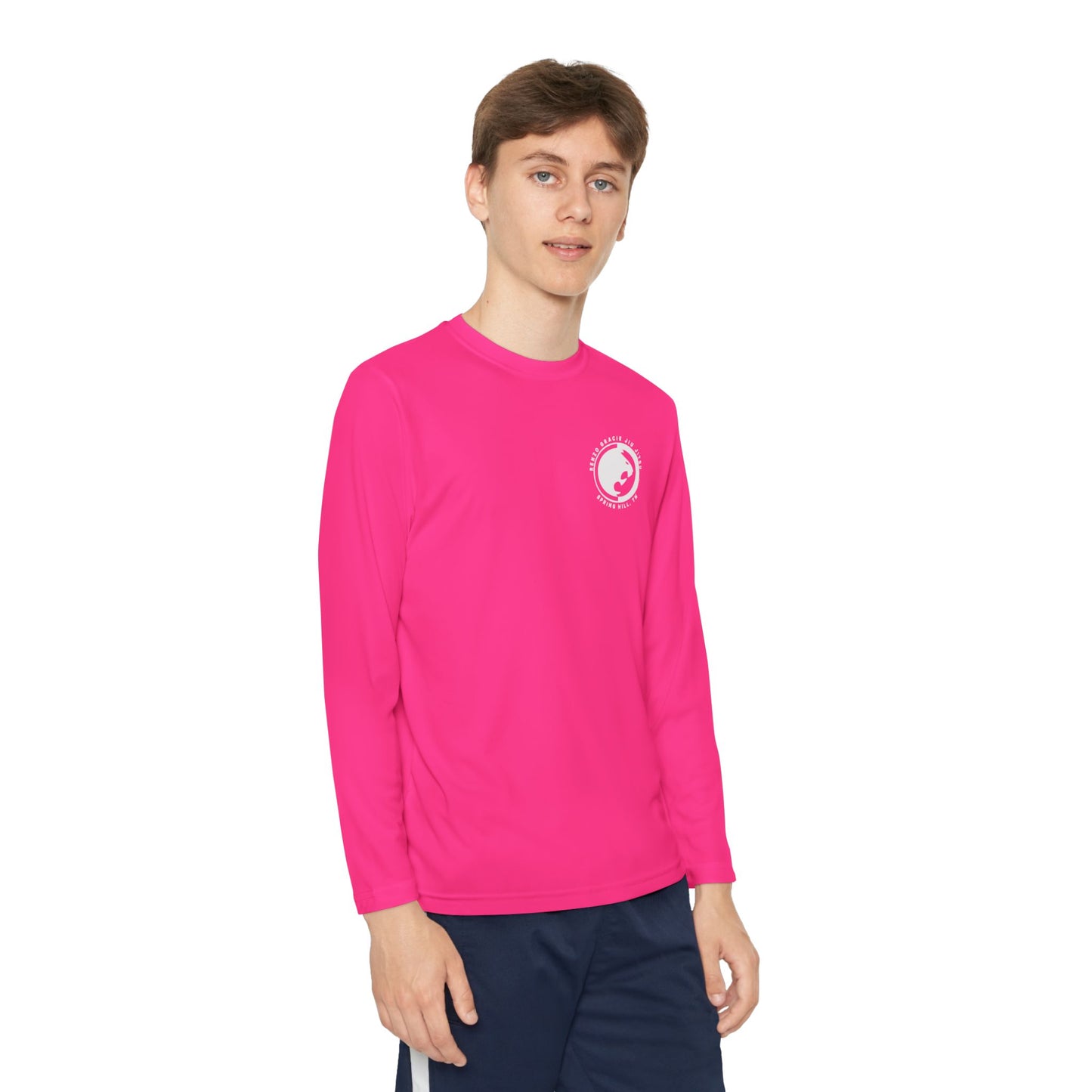 Spring Hill Youth Long Sleeve Competitor Tee - White Renzo Gracie Logo