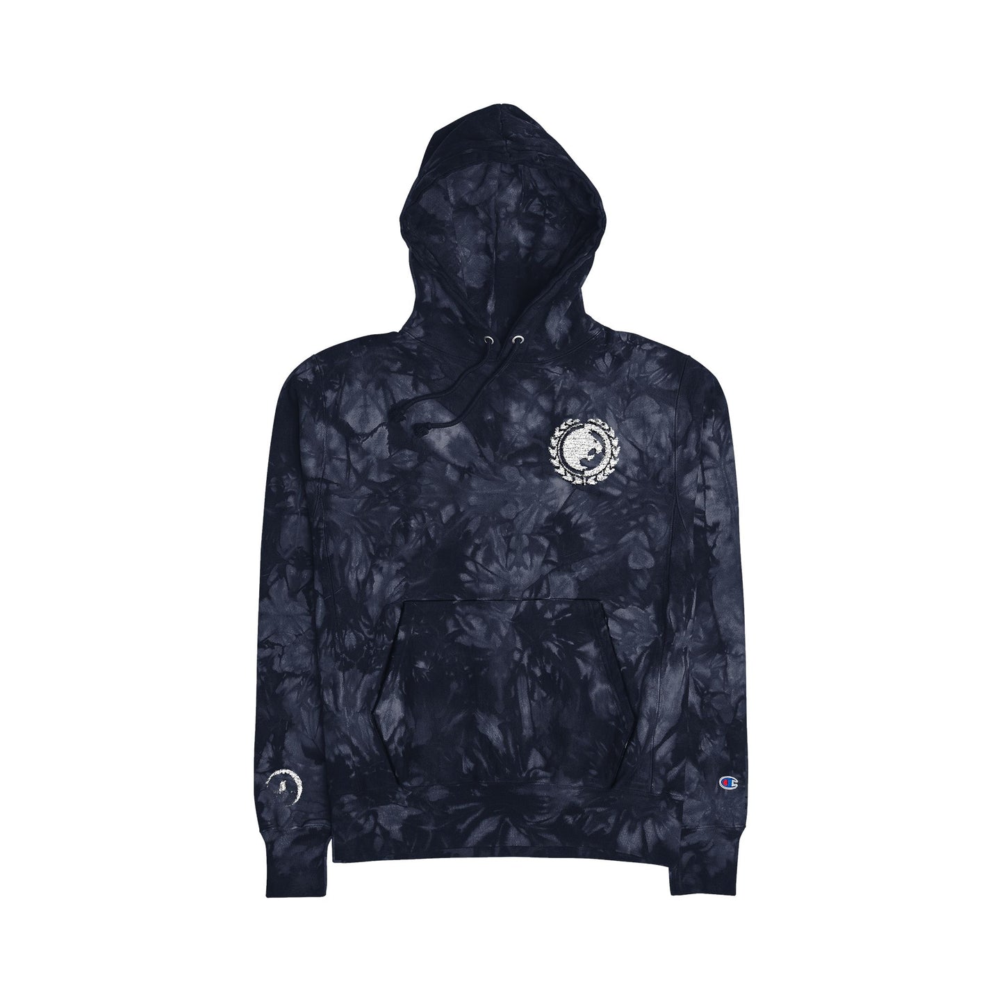 Renzo Gracie Fort  Unisex Champion Tie-Dye Hoodie with Embroidered Design -