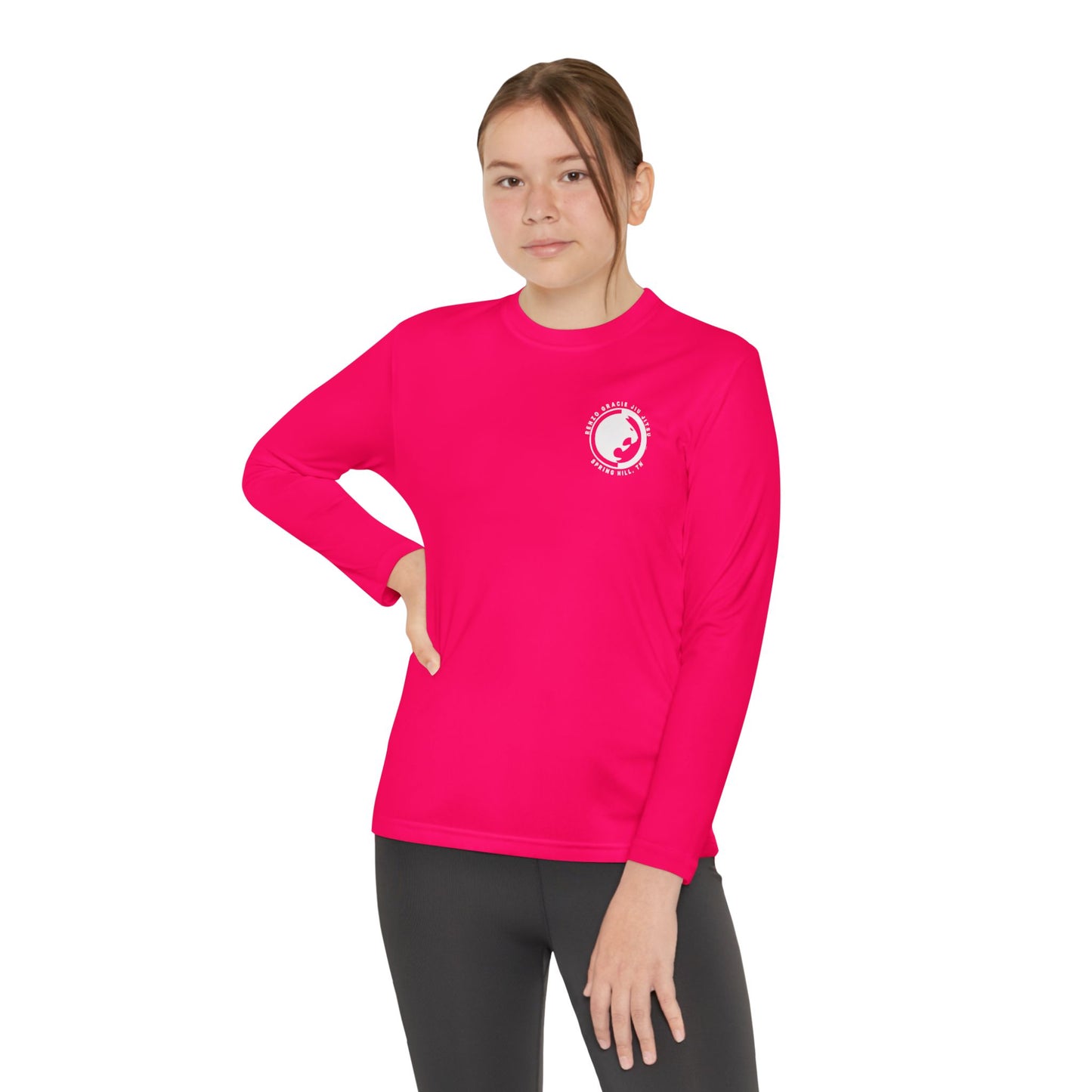 Spring Hill Youth Long Sleeve Competitor Tee - White Renzo Gracie Logo
