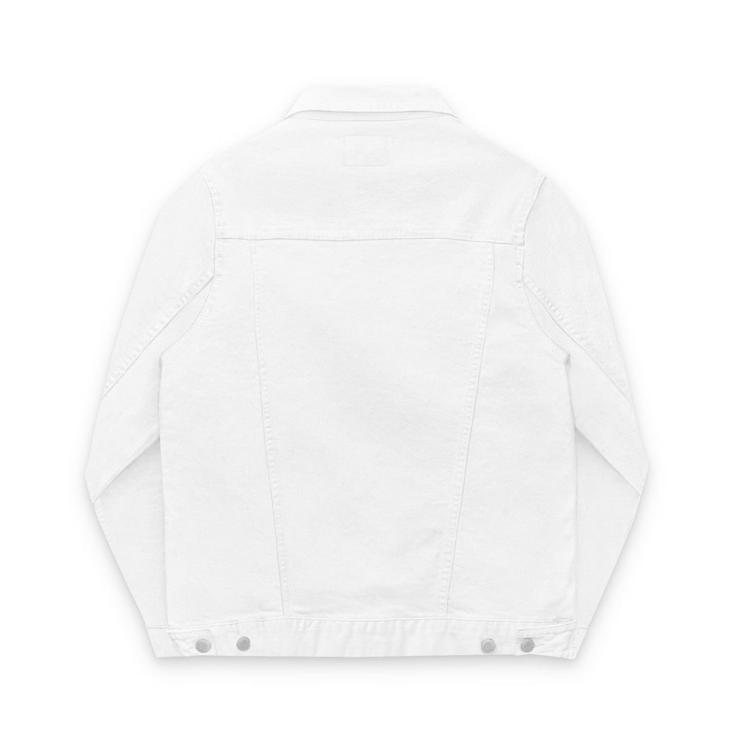 Renzo Gracie Fort Logo Stylish White Unisex Denim Jacket with Embroidery