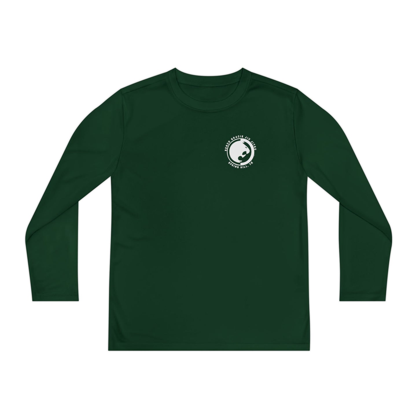 Spring Hill Youth Long Sleeve Competitor Tee - White Renzo Gracie Logo