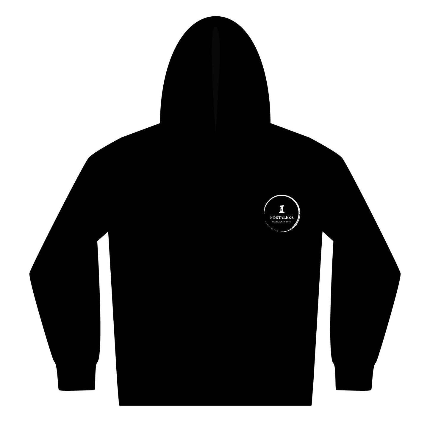 Youth Heavy Blend Zipped Hoodie - White Renzo Gracie Logo