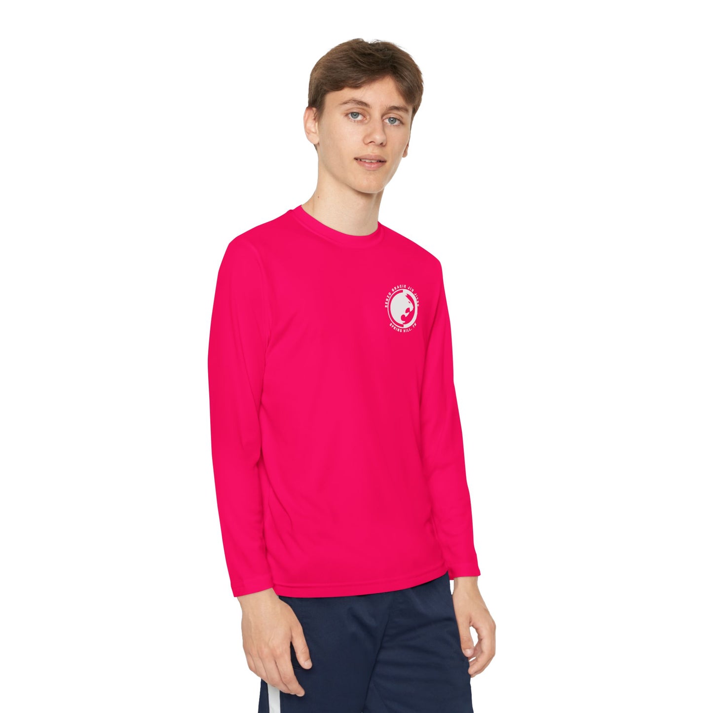 Spring Hill Youth Long Sleeve Competitor Tee - White Renzo Gracie Logo